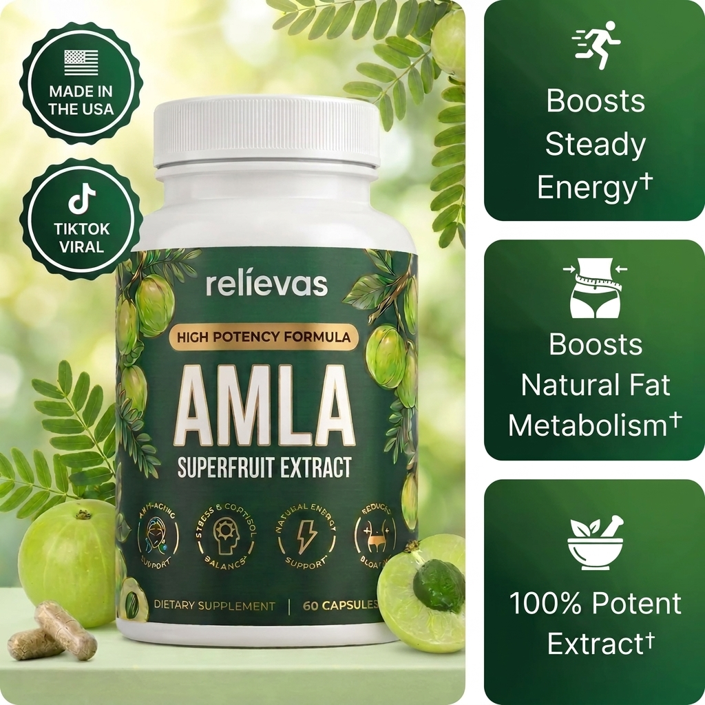 Relievas Organic Amla Superfruit Capsules (1000mg)