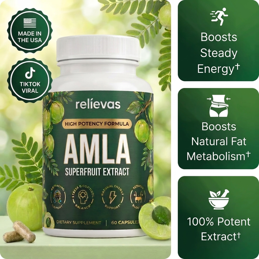 Relievas Organic Amla Superfruit Capsules (1000mg)